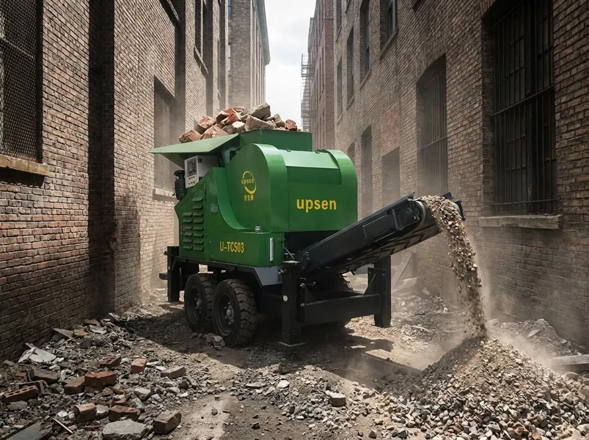 UPSEN UTC503 towable trailer jaw crusher